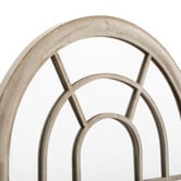 Cast Iron Outdoor Large Garden Arched Window Mirror