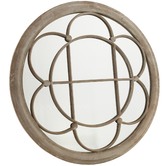 Cast Iron Outdoor Sally Round Garden Mirror
