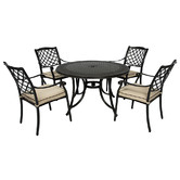 Cast Iron Outdoor Orchis Round Cast Aluminium Outdoor Dining Set