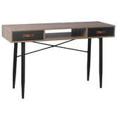 Cast Iron Outdoor Celestine 2 Drawer Desk Console Table