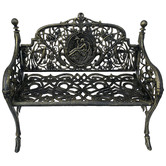 Cast Iron Outdoor 2 Seater Cameo Cast Iron Garden Bench