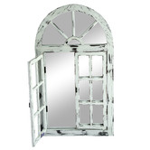 Cast Iron Outdoor Rustic White Scarlett Window Mirror