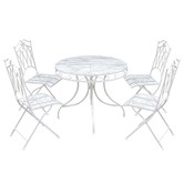 Cast Iron Outdoor 4 Seater Albany Round Wrought Iron Outdoor Bistro Set