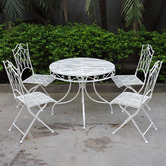 Cast Iron Outdoor 4 Seater Albany Round Wrought Iron Outdoor Bistro Set
