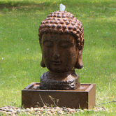 Cast Iron Outdoor Lucky Buddha Water Fountain with LED