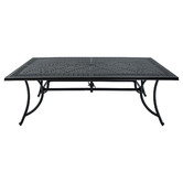 Cast Iron Outdoor 7 Piece Thera Cast Aluminium Outdoor Dining Table &amp; Chair Set