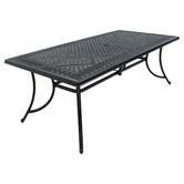Cast Iron Outdoor 7 Piece Thera Cast Aluminium Outdoor Dining Table &amp; Chair Set