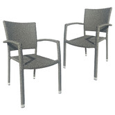 Cast Iron Outdoor Stelis PE Wicker Chairs