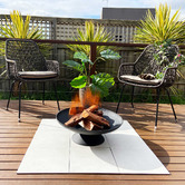 Cast Iron Outdoor Black Lassen Cast Iron Fire Pit