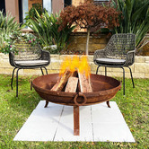 Cast Iron Outdoor 90cm Indian Kadai Steel Fire Pit