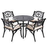 Cast Iron Outdoor 4 Seater Marco Outdoor Dining Table &amp; Chair Set