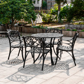 Cast Iron Outdoor 4 Seater Marco Outdoor Dining Table &amp; Chair Set