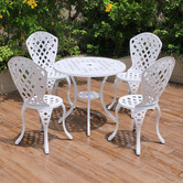 Cast Iron Outdoor 4 Seater Rufina Outdoor Bistro Set