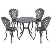 Cast Iron Outdoor 4 Seater Rufina Outdoor Bistro Set