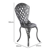 Cast Iron Outdoor 4 Seater Rufina Outdoor Bistro Set