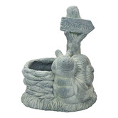 Cast Iron Outdoor Finch Snail Planter