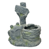 Cast Iron Outdoor Finch Frog Planter