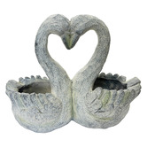 Cast Iron Outdoor Finch Swan Planter