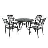 Cast Iron Outdoor Orchis Round Cast Aluminium Outdoor Dining Set