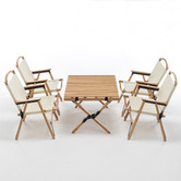 Cast Iron Outdoor 4 Seater Pierre Camping Table &amp; Chair Set