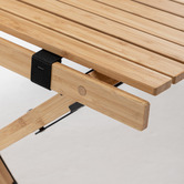 Cast Iron Outdoor Pierre Bamboo Camping Table