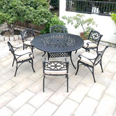 Cast Iron Outdoor 6 Seater Jessa Outdoor Dining Table &amp; Chair Set