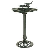 Cast Iron Outdoor Lotus Bird Bath &amp; Feeder