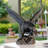 Cast Iron Outdoor Swooping Eagle Outdoor Statue