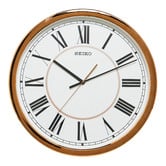 Seiko Clocks 40cm Metallic Rose Gold Seiko Wall Clock