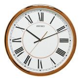 Seiko Clocks 40cm Metallic Rose Gold Seiko Wall Clock