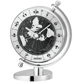 Seiko Clocks Seiko Globe Brass &amp; Aluminium Table Clock