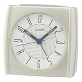 Seiko Clocks Pearl White Destin Alarm Clock