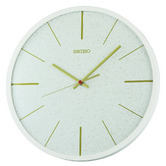 Seiko Clocks White Speckled Horatio Wall Clock