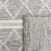 Lotus Rugs Black &amp; White Verana Hand-Woven Wool &amp; Cotton Rug