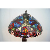 Tiffany Emporium Lee Dragonfly Tiffany Table Lamp