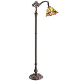 Tiffany Emporium Rose Bridge Arm Tiffany Floor Lamp