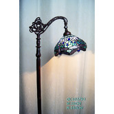 Tiffany Emporium Dragonfly Leadlight Bridge Arm Tiffany Floor Lamp
