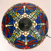 Tiffany Emporium Dragonfly Large Red Tiffany Table Lamp