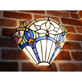Tiffany Emporium Floral Tiffany Leadlight Wall Sconce