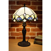 Tiffany Emporium Wisteria Leadlight Tiffany Bedside Lamp