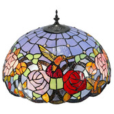 Tiffany Emporium Hummingbird Flower Stained Glass Tiffany Floor Lamp