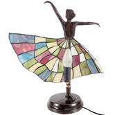 Tiffany Emporium Skirted Dancer Leadlight Tiffany Table Lamp