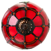 Tiffany Emporium 37cm Red Baroque Tiffany-Style Mini Table Lamp