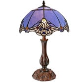 Tiffany Emporium Baroque Leadlight Blue Stained Glass Tiffany Desk Lamp