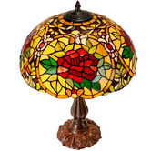 Tiffany Emporium 58cm Red Camellia Tiffany-Style Table Lamp