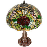 Tiffany Emporium 58cm Red Camellia Tiffany-Style Table Lamp