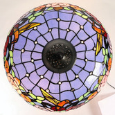 Tiffany Emporium Hummingbird Flower Stained Glass Tiffany Floor Lamp