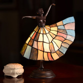 Tiffany Emporium Skirted Dancer Leadlight Tiffany Table Lamp