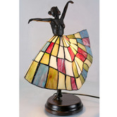 Tiffany Emporium Skirted Dancer Leadlight Tiffany Table Lamp