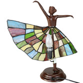 Tiffany Emporium Skirted Dancer Leadlight Tiffany Table Lamp